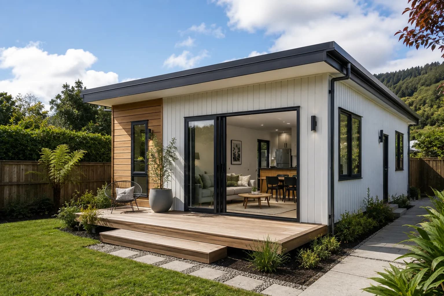 A minor dwelling built by Finer Builds as part of a development.